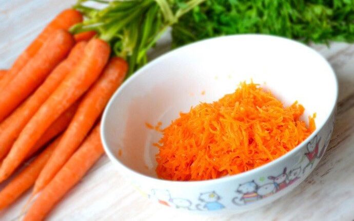 carote grattugiate per la colazione dietetica giapponese